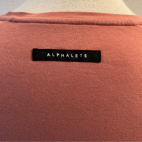 ALPHALETE Dusty Rose Raglan Long Sleeve Soft T-Shirt M - Picture 5 of 8